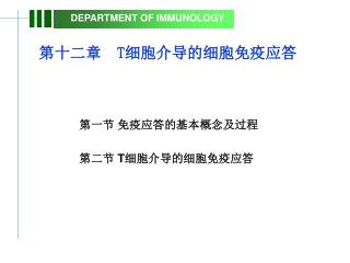 第十二章 T 细胞介导的细胞免疫应答