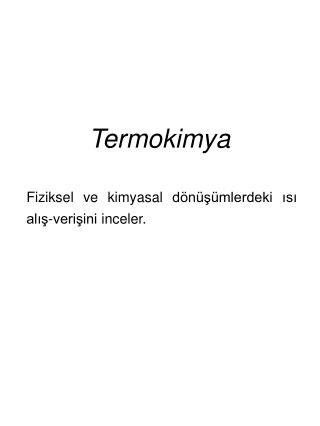 Termo kimya