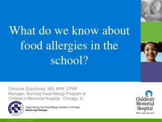 What do we know about food allergies in the school?