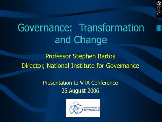 Governance: Transformation and Change