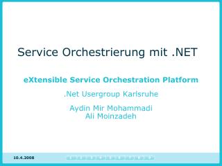 Service Orchestrierung mit .NET