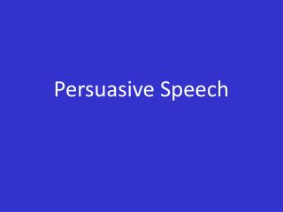 writing persuasive speech ppt