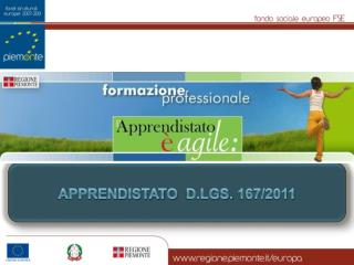 apprendistato D.Lgs. 167/2011