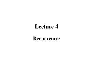 Lecture 4