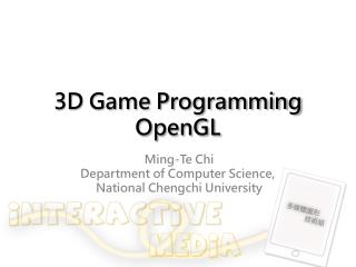 3D Game Programming OpenGL