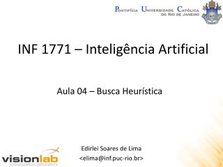 INF 1771 – Inteligência Artificial