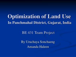 Optimization of Land Use