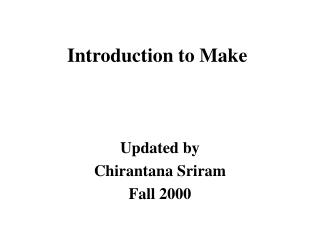 Introduction to Make
