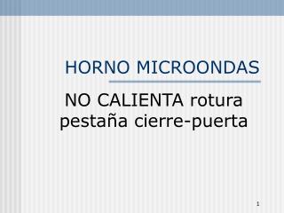 HORNO MICROONDAS