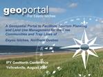 A Geospatial Portal to Facilitate Tourism Planning and Land Use Management for the Cree Communities and Trap Lines of E