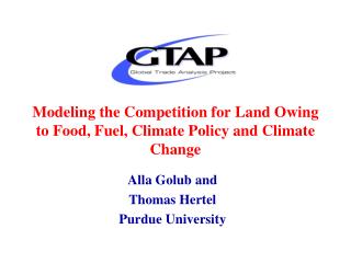 Modeling the Competition for Land Owing to Food, Fuel, Climate Policy and Climate Change