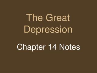 The Great Depression