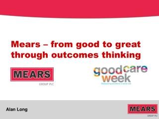 Mears – from good to great through outcomes thinking