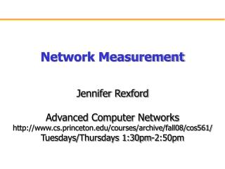 Network Measurement