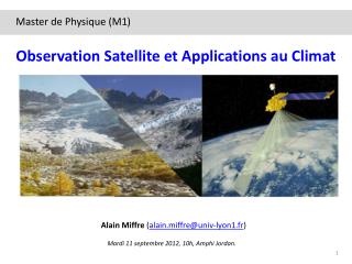 Mardi 11 septembre 2012, 10h, Amphi Jordan.