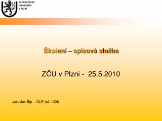 Školení – spisová služba