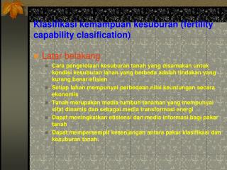 Klasifikasi kemampuan kesuburan (fertility capability clasification)