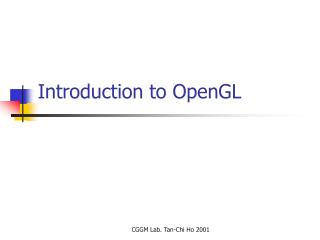 Introduction to OpenGL