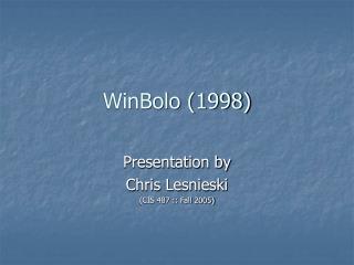 WinBolo (1998)