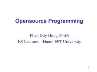 Opensource Programming