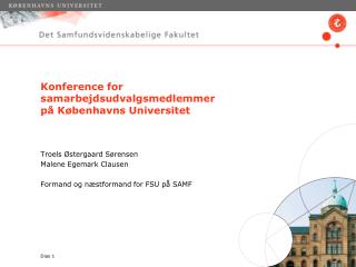 Konference for samarbejdsudvalgsmedlemmer på Københavns Universitet