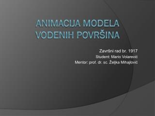 Animacija modela vodenih površina