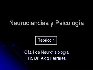 Neurociencias y Psicología