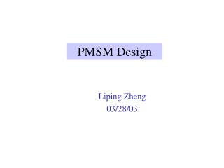 PMSM Design