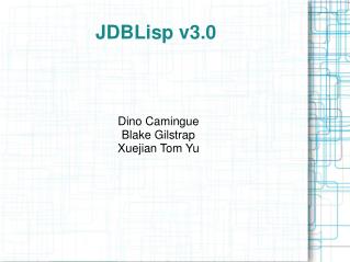 JDBLisp v3.0