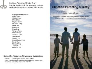 Christian Parenting Ministry