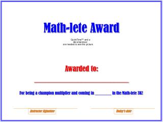 Math-lete Award