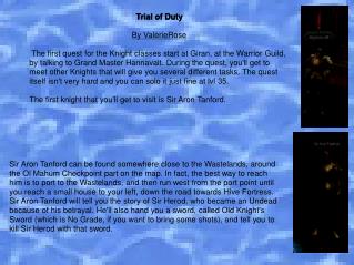 Trial of Duty By ValerieRose
