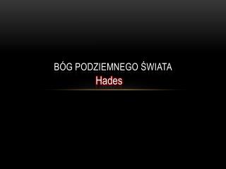 Bóg podziemnego świata