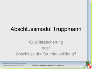 Abschlussmodul Truppmann