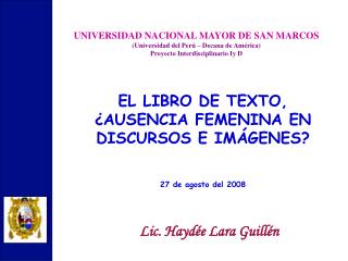 Lic. Haydée Lara Guillén