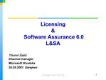 Licensing Software Assurance 6.0 LSA