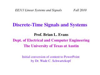 Discrete-Time Signals and Systems