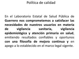 Política de calidad