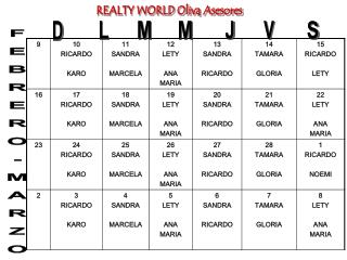 REALTY WORLD Oliva Asesores