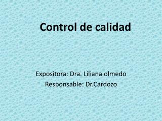 Control de calidad