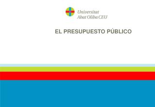 EL PRESUPUESTO PÚBLICO