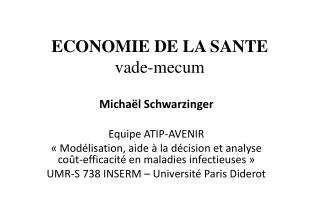 ECONOMIE DE LA SANTE vade-mecum