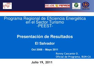 Programa Regional de Eficiencia Energética en el Sector Turismo -PEEST- Presentación de Resultados