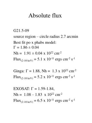 Absolute flux