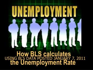 How BLS calculates the Unemployment Rate