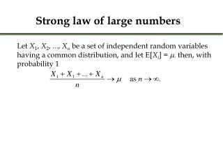 Strong law of large numbers