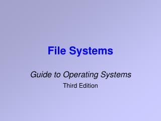 File Systems