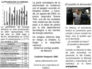 ¡El pueblo lo demanda!