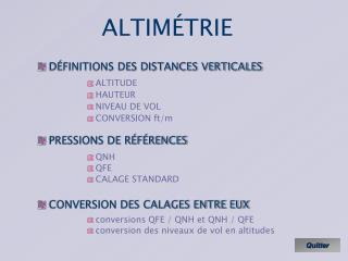 ALTIMÉTRIE