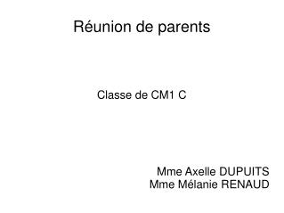 Réunion de parents